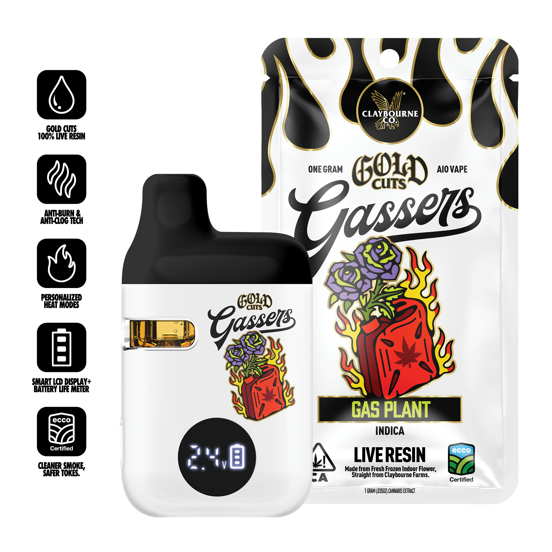 Claybourne Co.: GAS PLANT LIVE RESIN GASSERS ALL-IN-ONE - GRAM