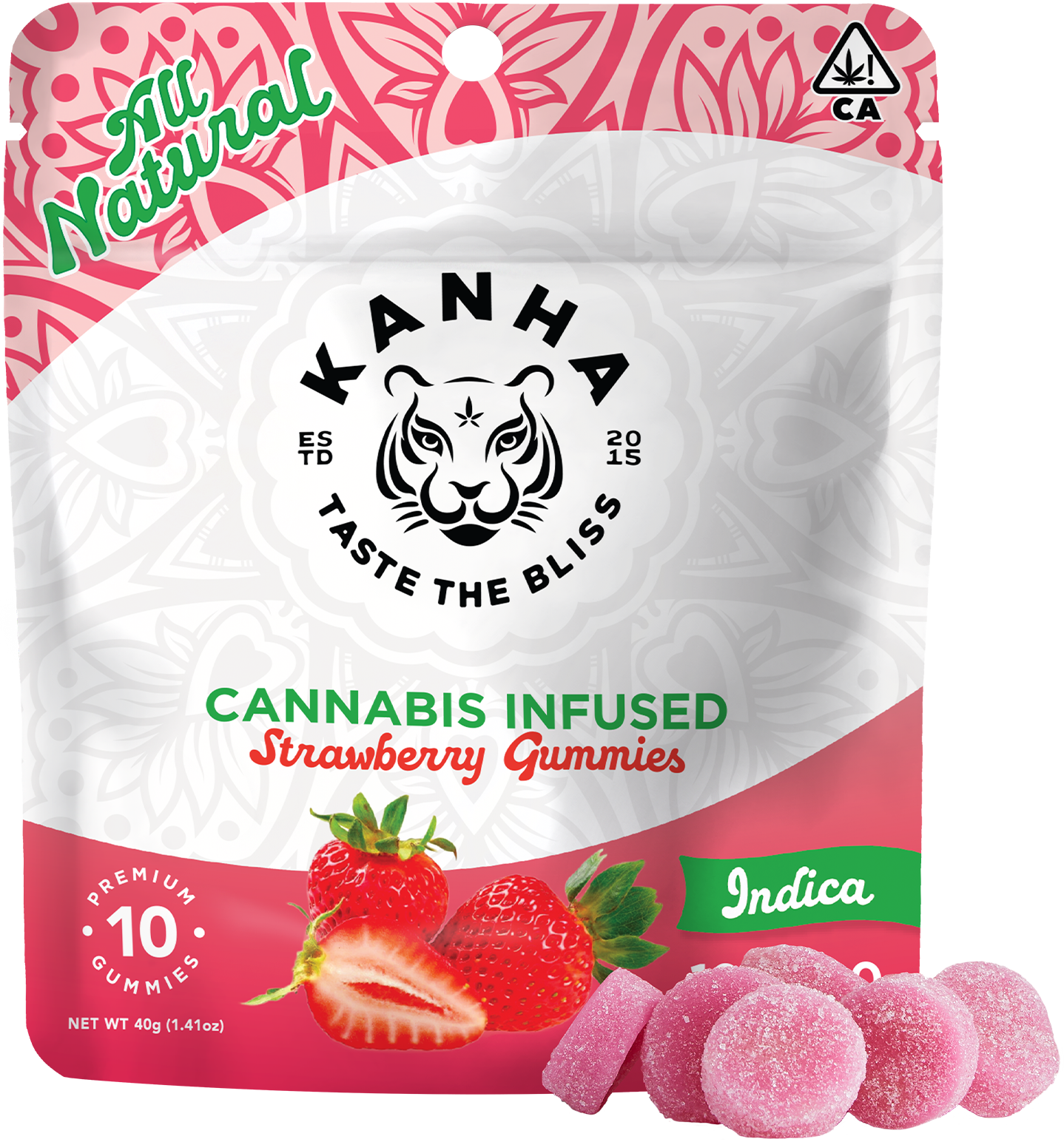 KANHA — STRAWBERRY INDICA GUMMIES - 10 PACK