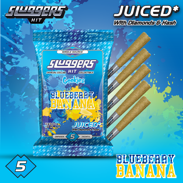 BLUEBERRY BANANA DIAMOND & HASH INFUSED PREROLL - 5 PACK