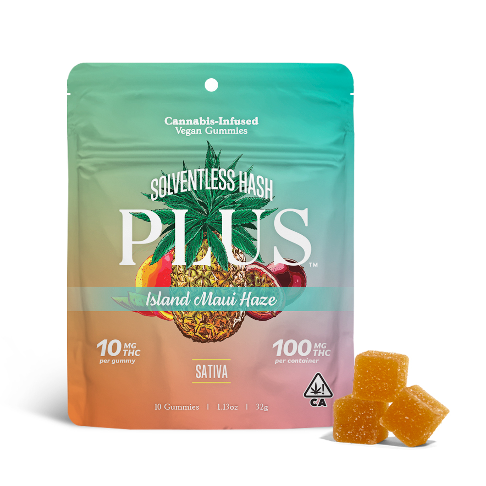 PLUS — ISLAND MAUI HAZE HASH INFUSED GUMMIES - 10 PACK