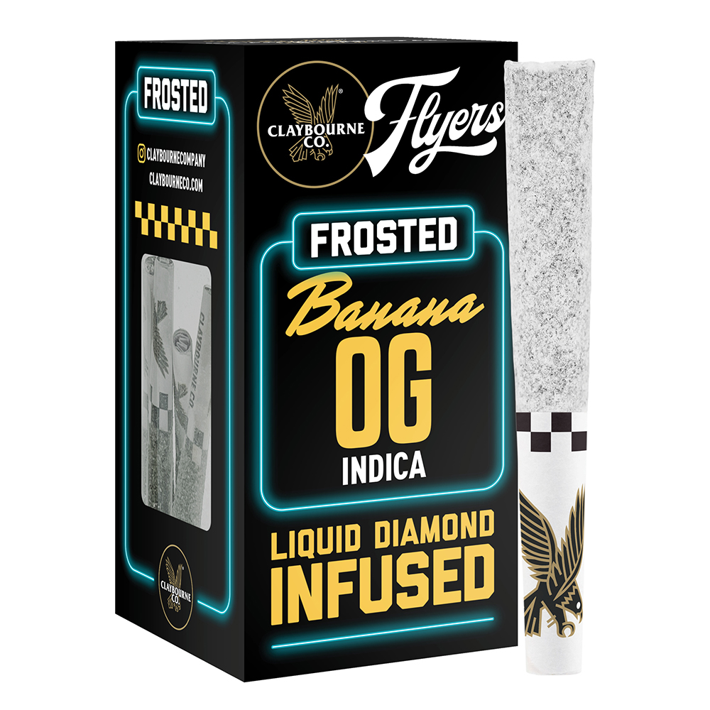 CLAYBOURNE CO. - BANANA OG FROSTED FLYERS PREROLL - 5 PACK