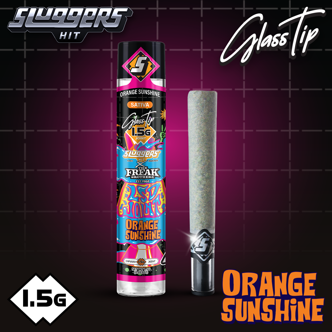 Sluggers: ORANGE SUNSHINE DIAMOND & HASH INFUSED PREROLL -