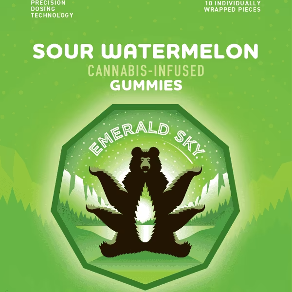 Emerald Sky — SOUR WATERMELON HYBRID GUMMIES - 10 PACK