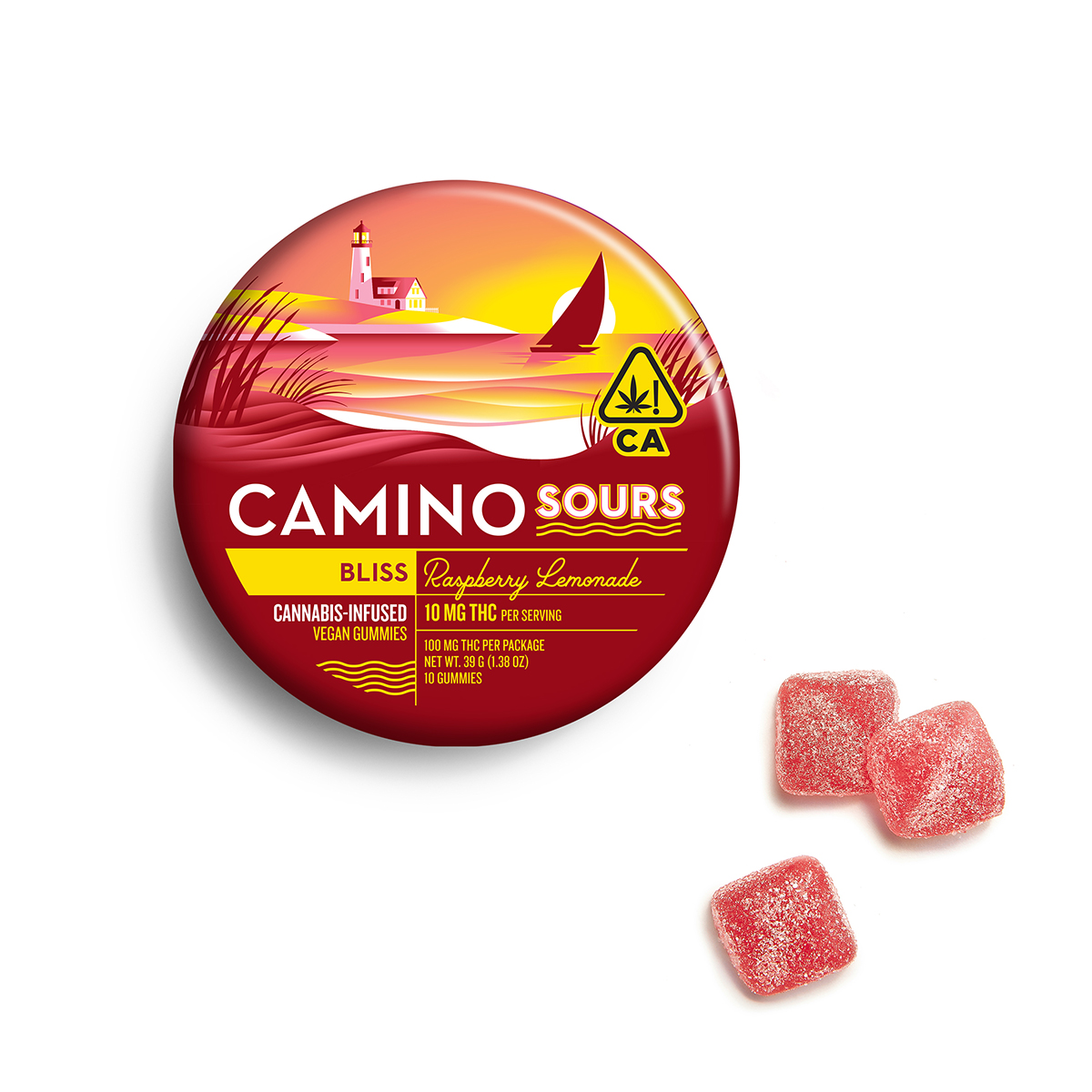 Kiva — RASPBERRY LEMONADE SOUR CAMINO GUMMIES