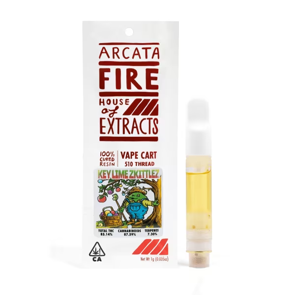 Arcata Fire — KEY LIME ZKITTLEZ CURED RESIN CARTRIDGE - GRAM