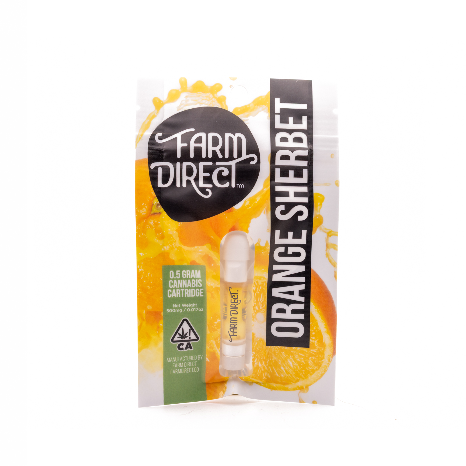FARM DIRECT — ORANGE SHERBET CARTRIDGE - HALF GRAM