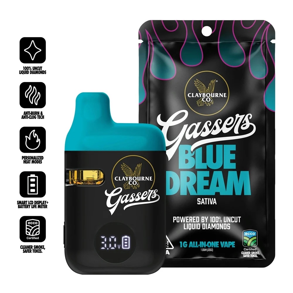 Claybourne Co. — BLUE DREAM GASSERS ALL-IN-ONE - GRAM