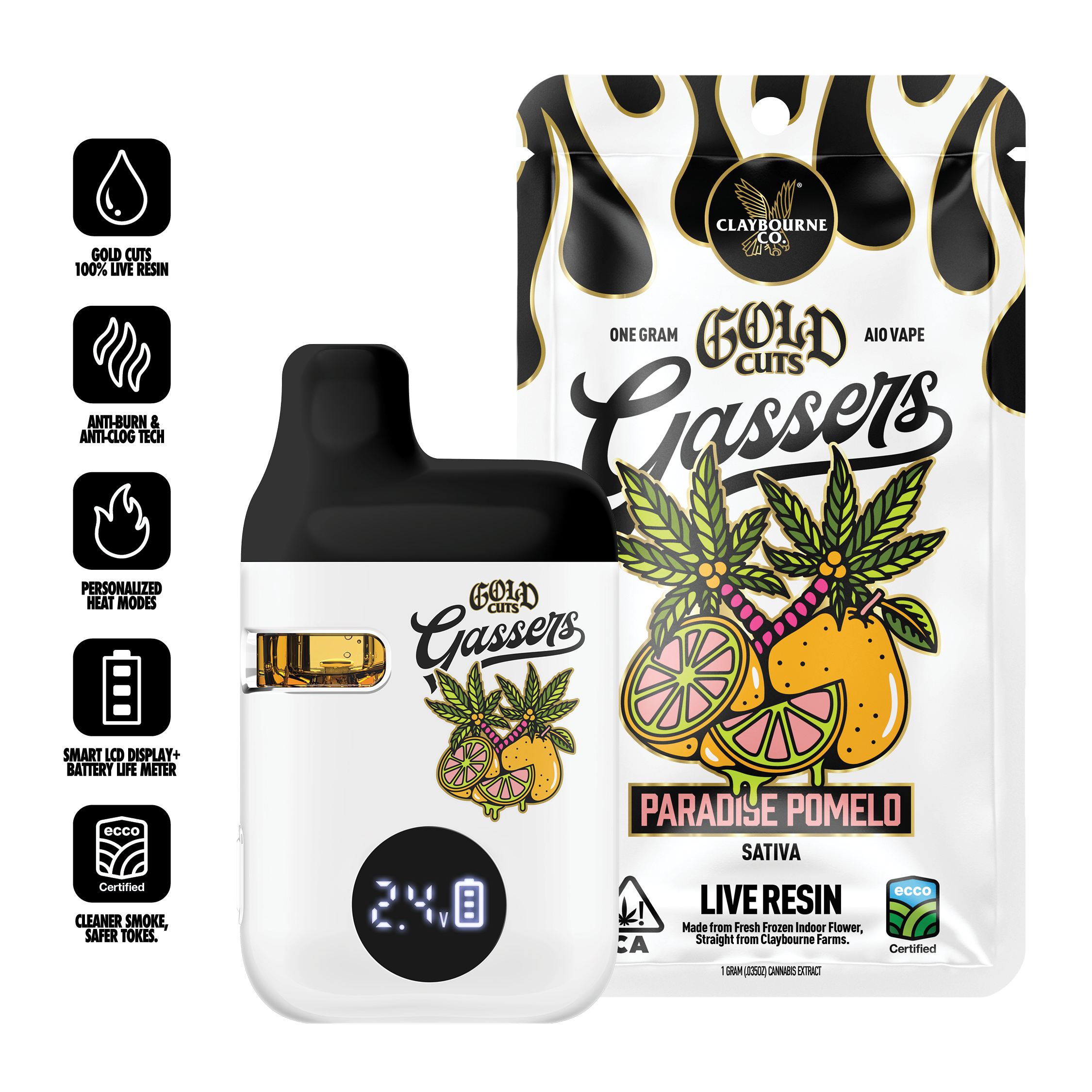 Claybourne Co.: Paradise Pomelo Gassers - Gram