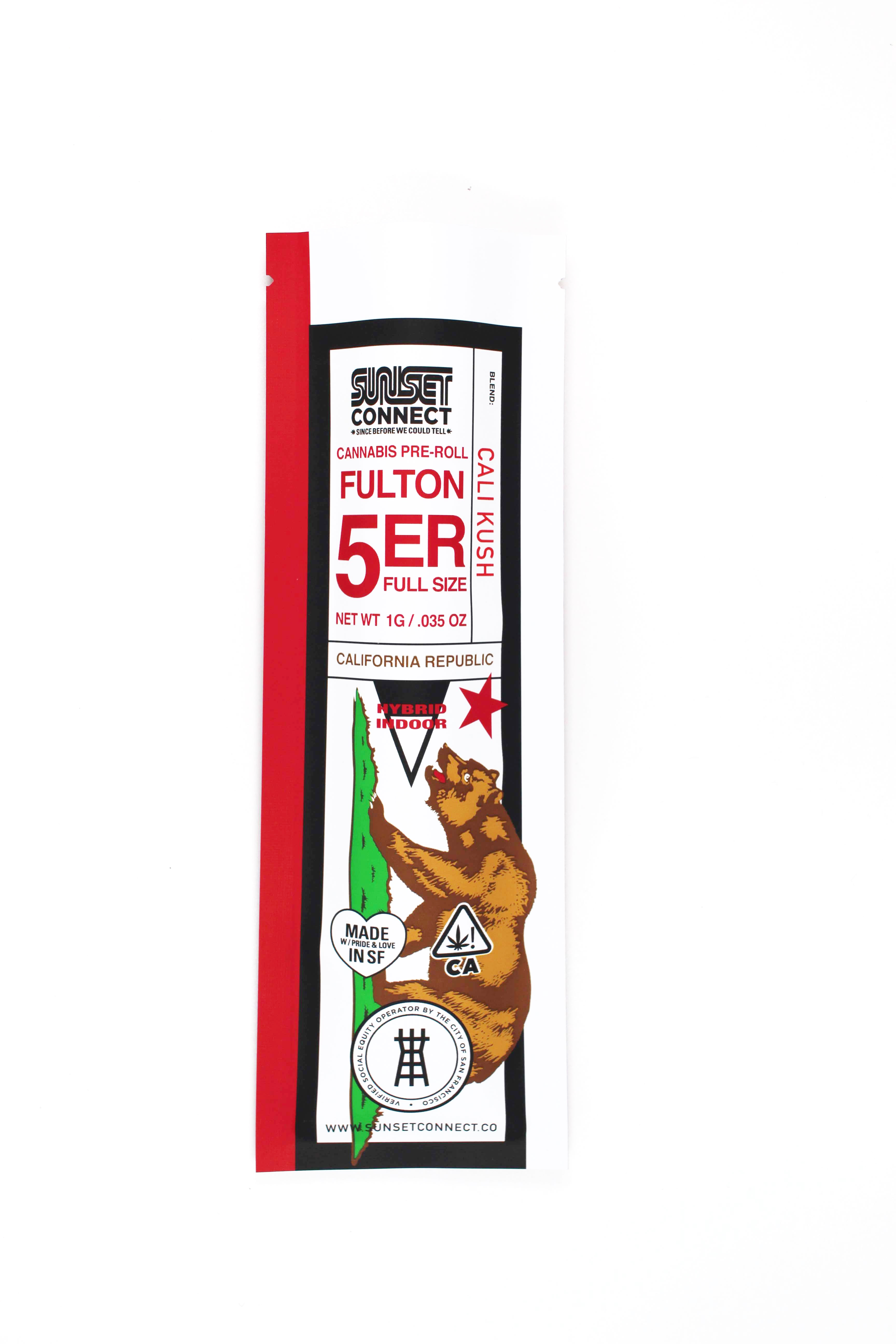 CALI KUSH FULTON 5ER PREROLL - SINGLE