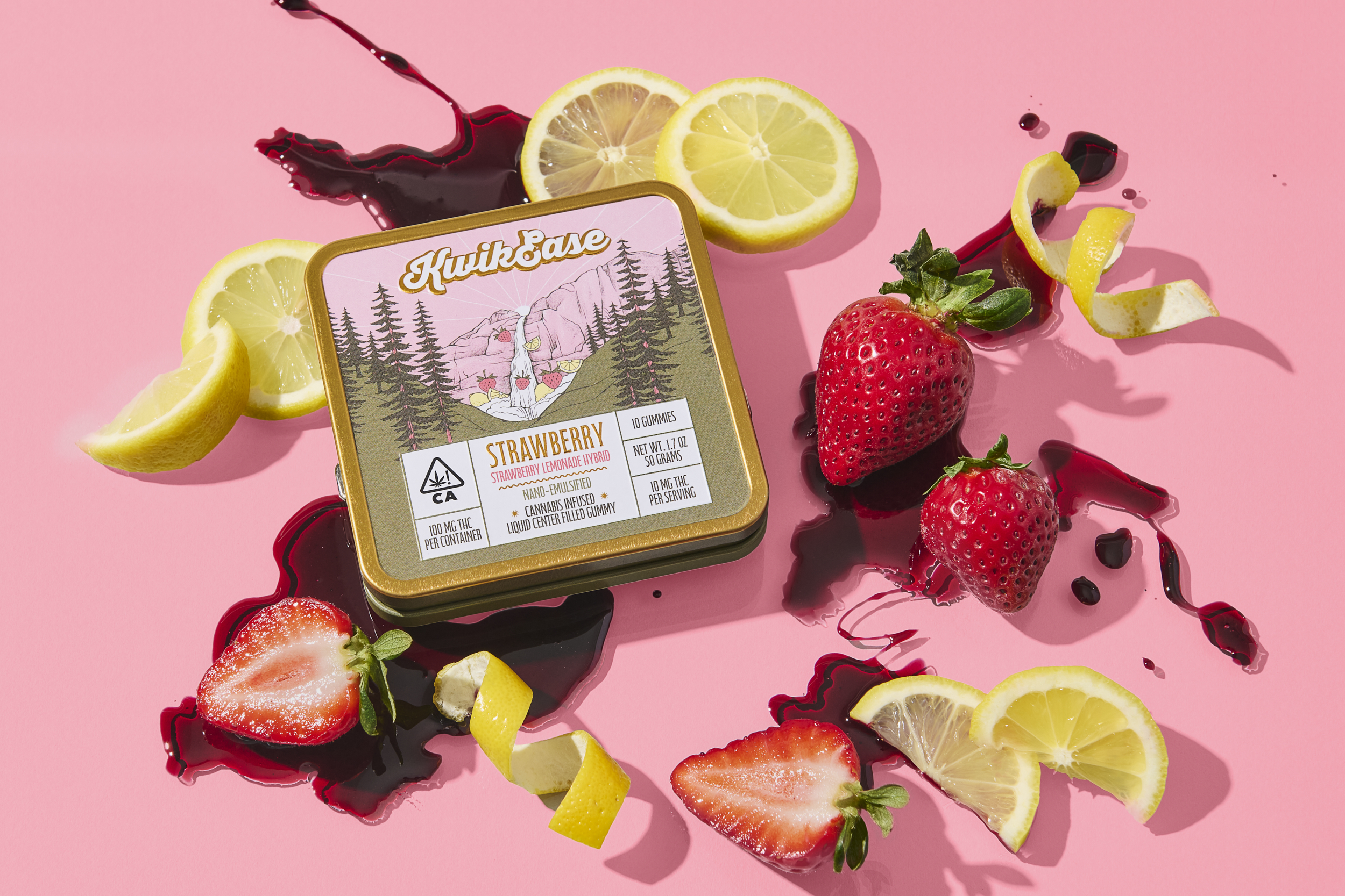 Kwik Ease — Strawberry Lemonade Liquid Center Filled Nano