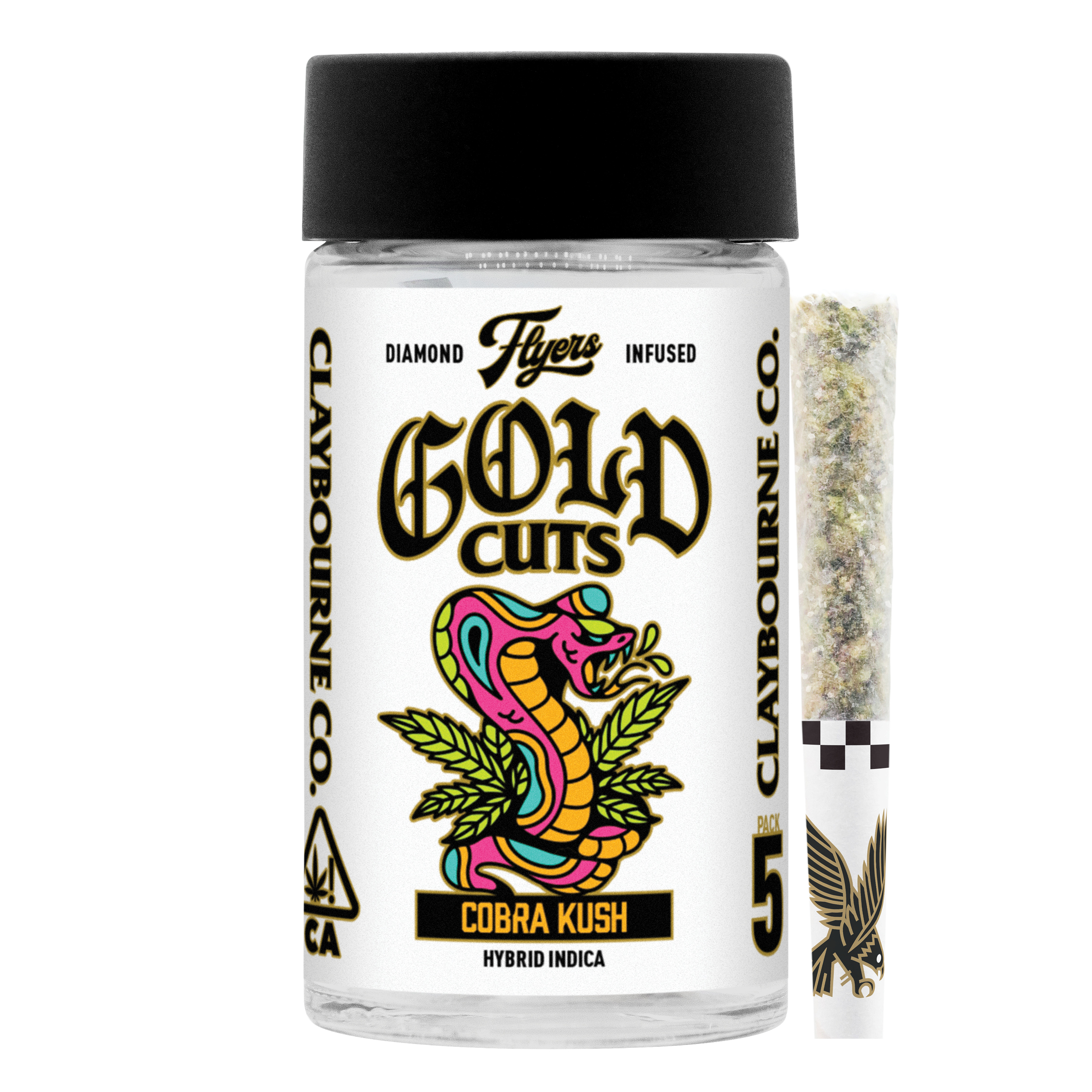 Claybourne Co. — COBRA KUSH DIAMOND INFUSED PREROLL - 5 PACK