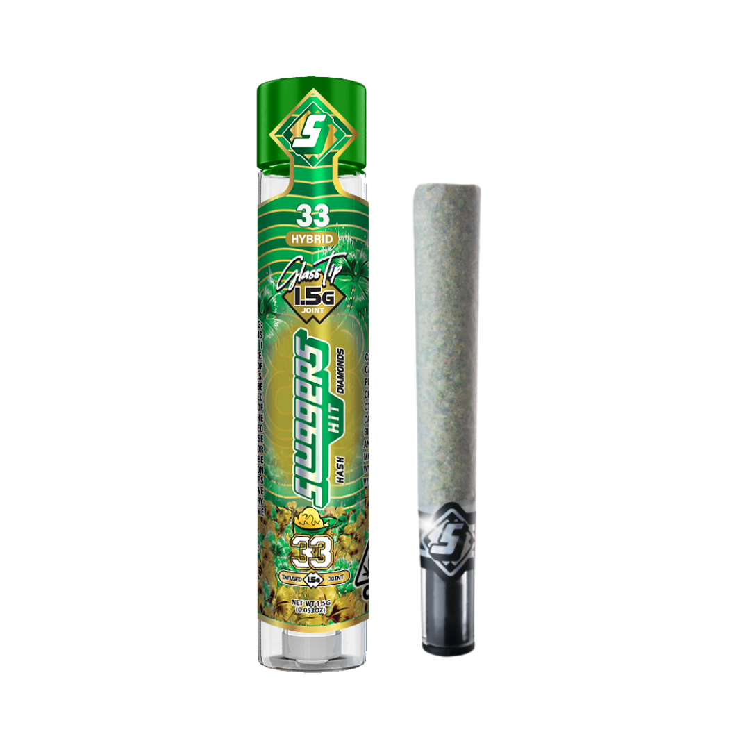 33 DIAMOND & HASH INFUSED PREROLL - 1.5 GRAMS