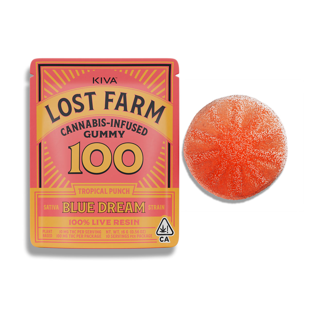 LOST FARM - TROPICAL PUNCH LIVE RESIN 100MG GUMMY - SINGLE