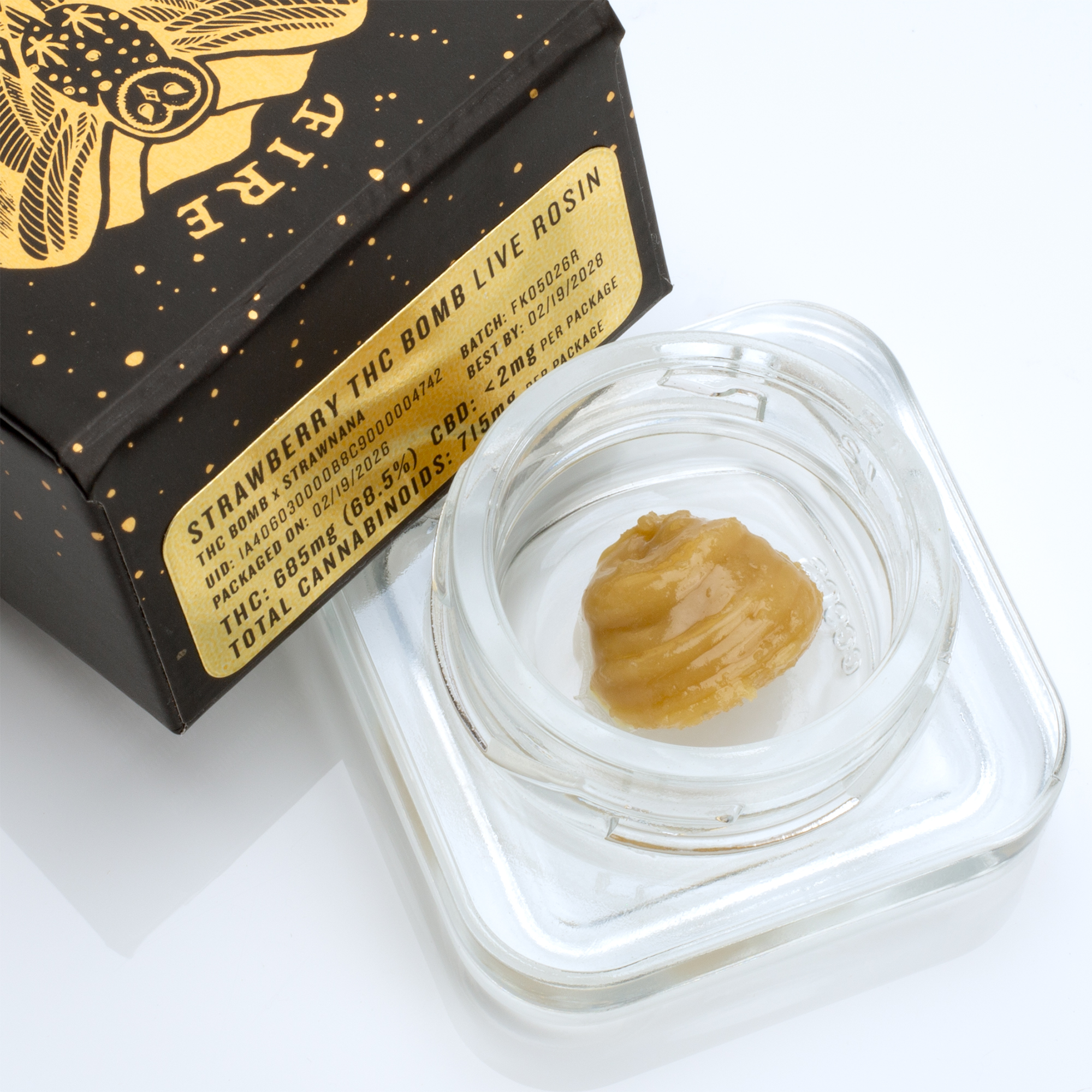 Fire King — STRAWBERRY THC BOMB COLD CURE LIVE ROSIN - GRAM