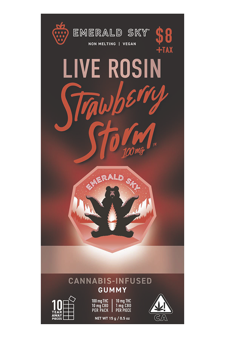 Emerald Sky — STRAWBERRY STORM LIVE ROSIN INFUSED GUMMY -