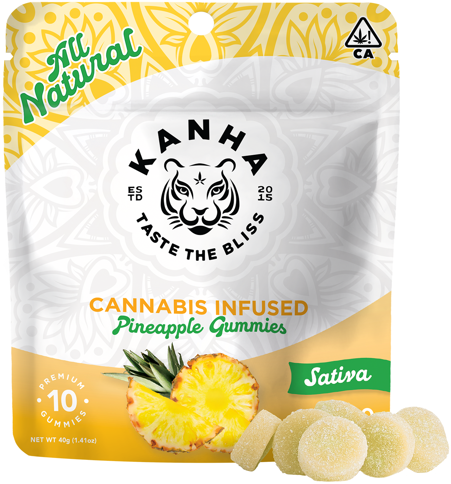 KANHA — PINEAPPLE SATIVA GUMMIES - 10 PACK