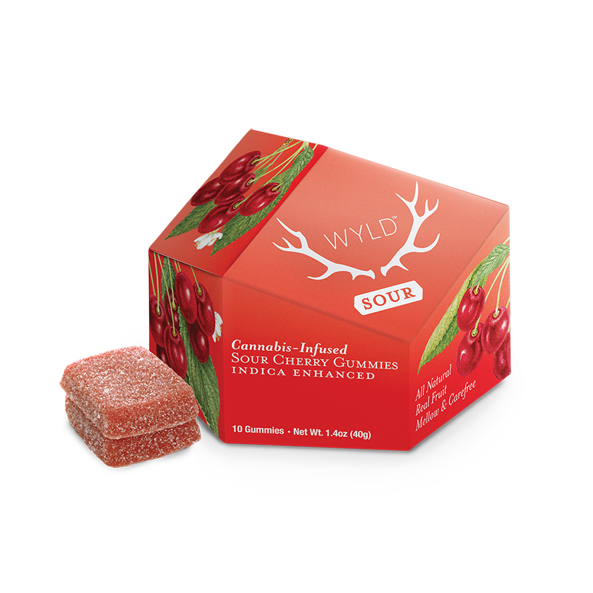 Wyld — SOUR CHERRY INDICA GUMMIES - 10 PACK