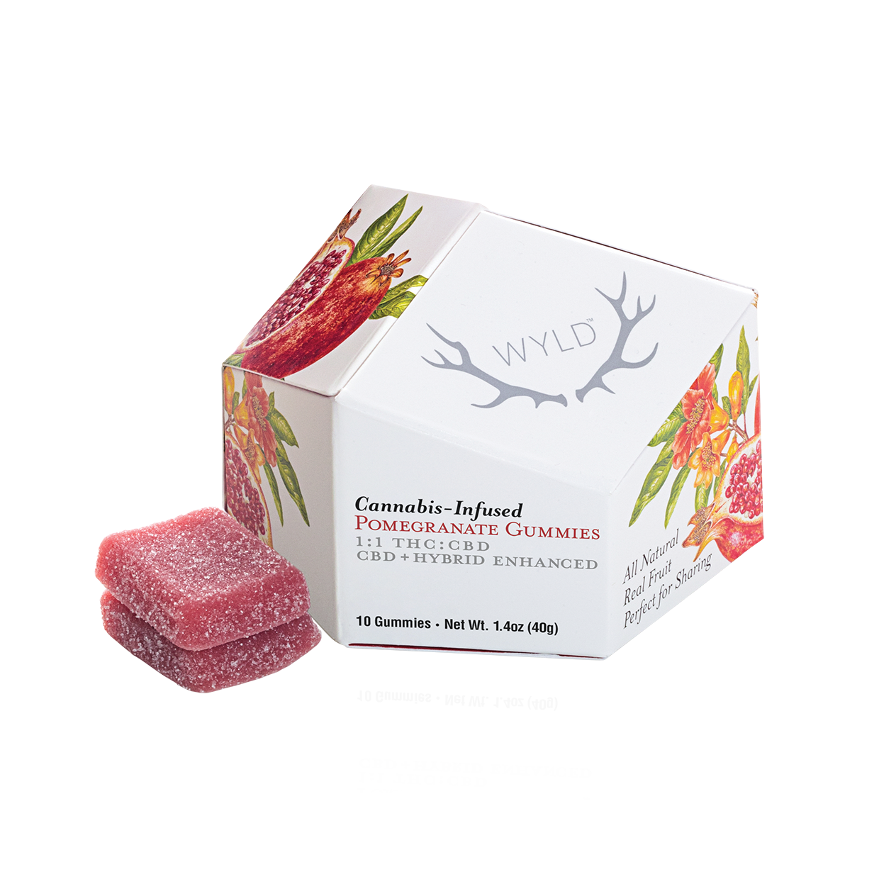 Wyld — POMEGRANATE 1:1 CBD GUMMIES - 10 PACK