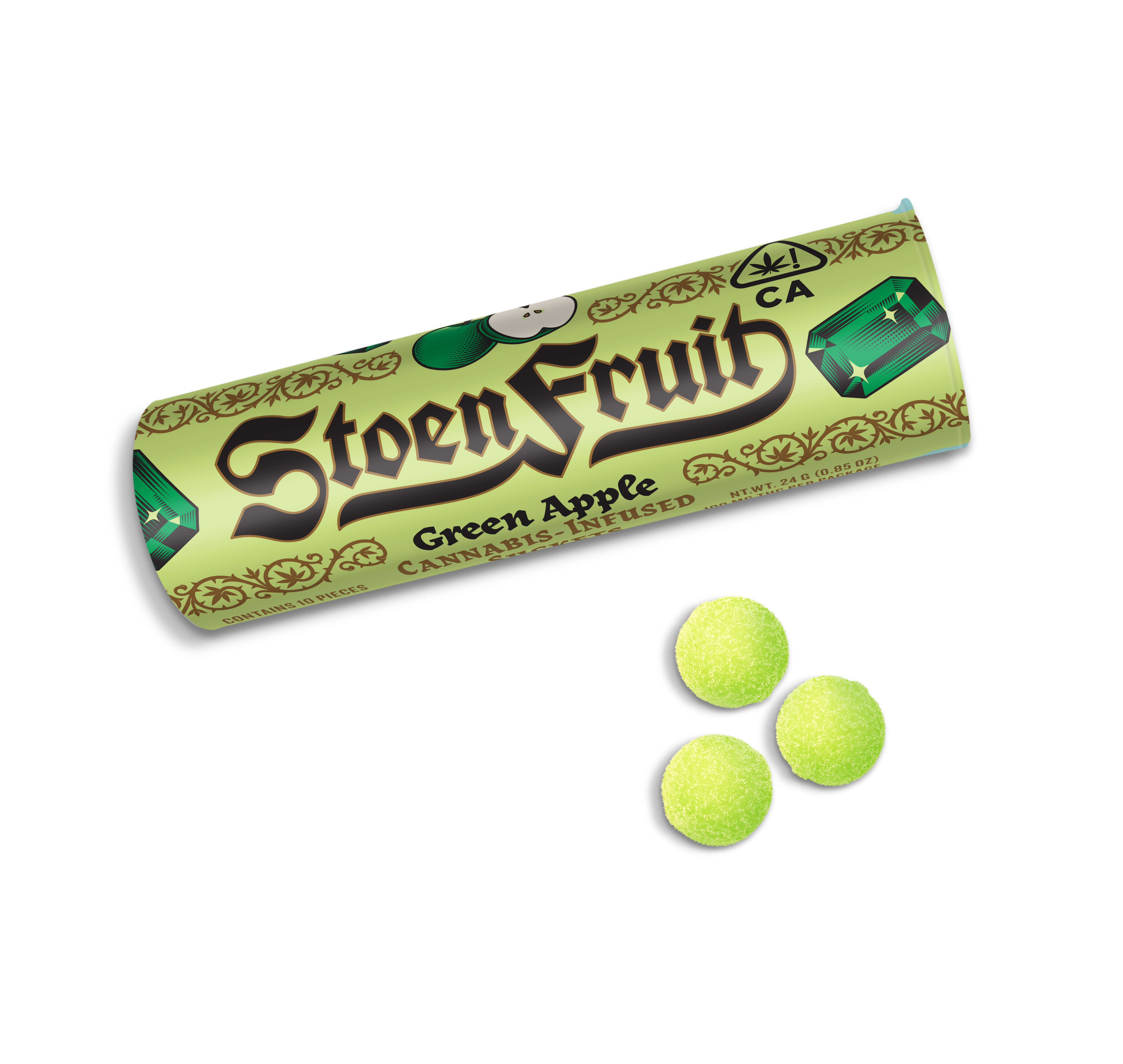 STOEN FRUIT: Green Apple Hard Sucket