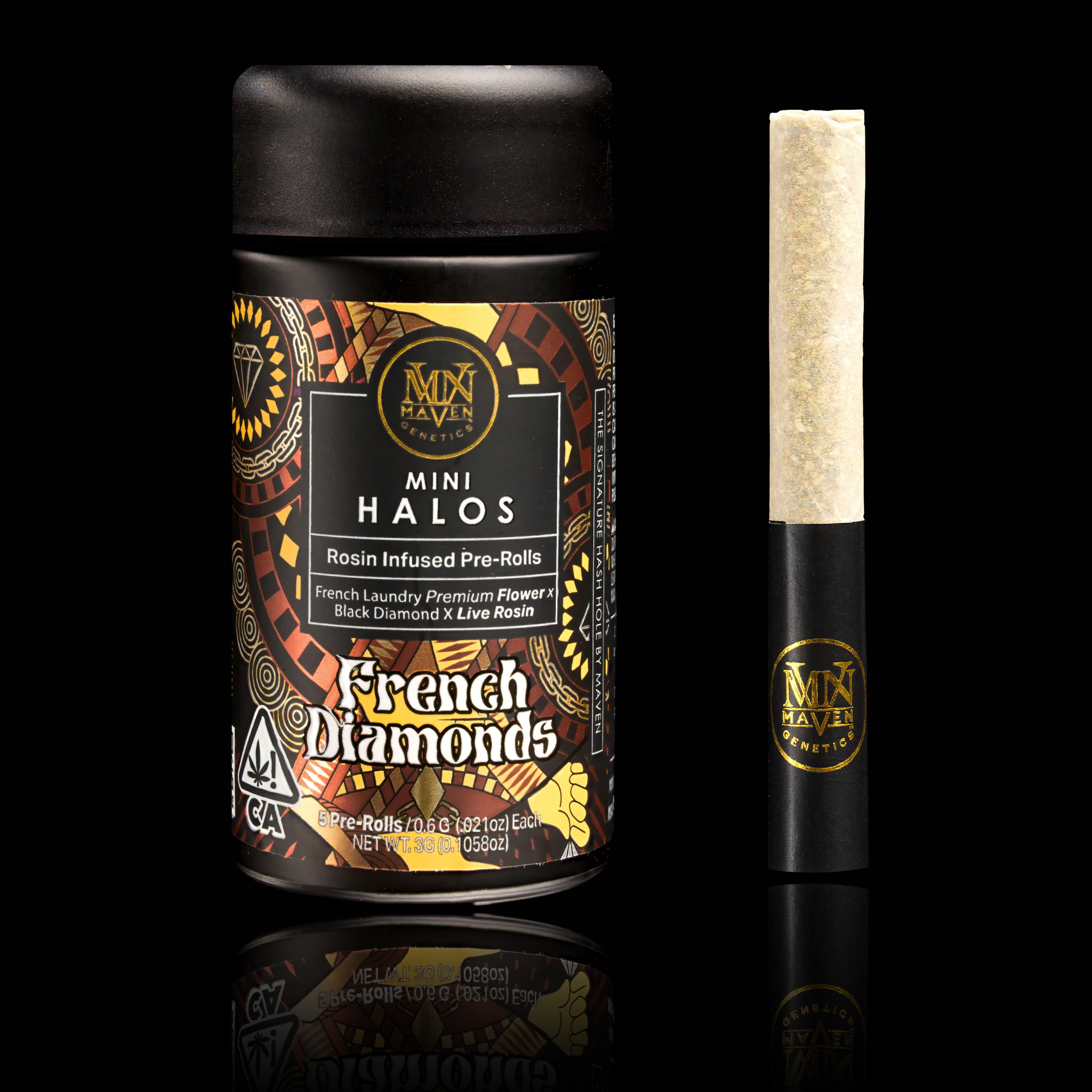 Maven — FRENCH DIAMONDS ROSIN INFUSED MINI HALOS - 5 PACK