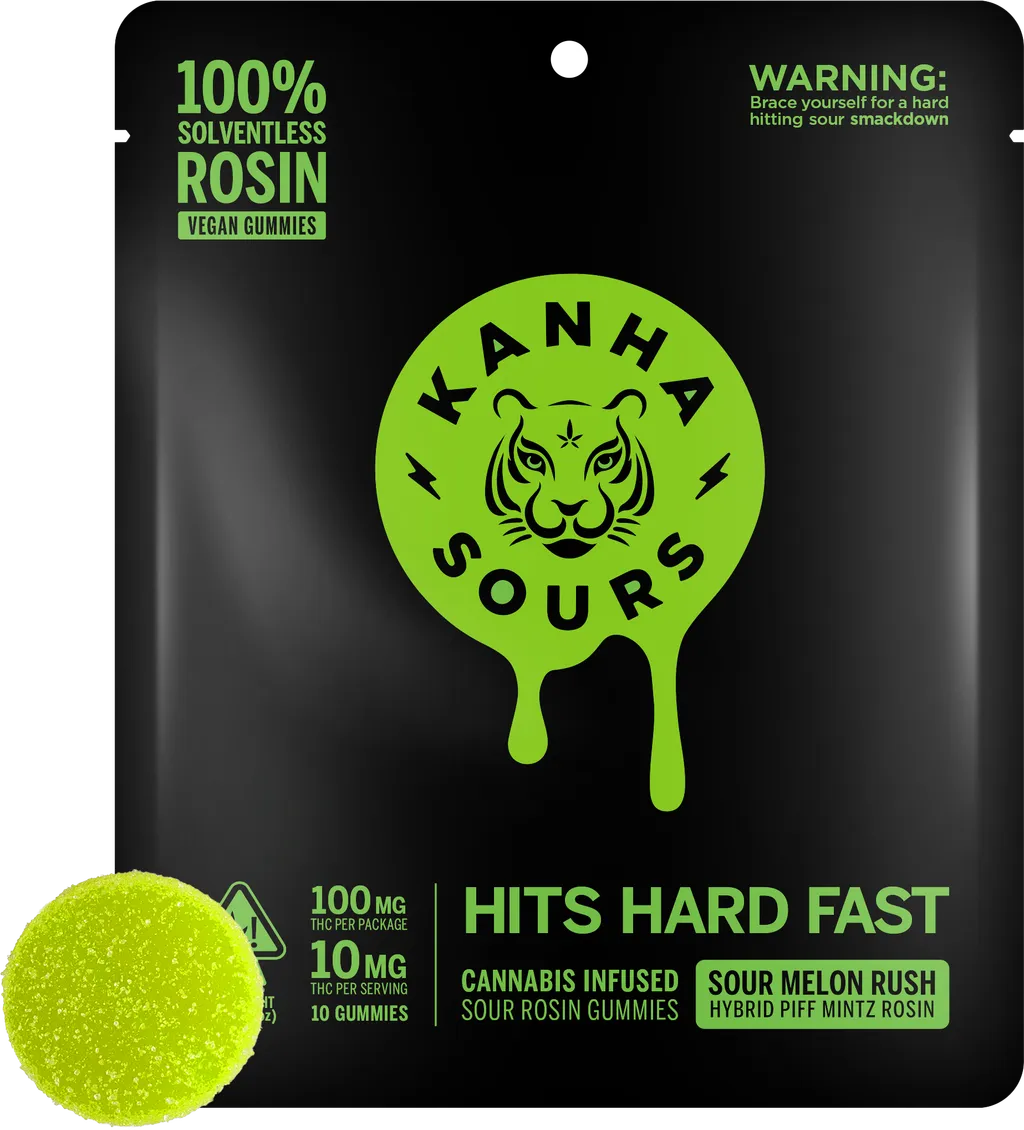 SOUR MELON RUSH HYBRID ROSIN SOUR GUMMIES - 10 PACK