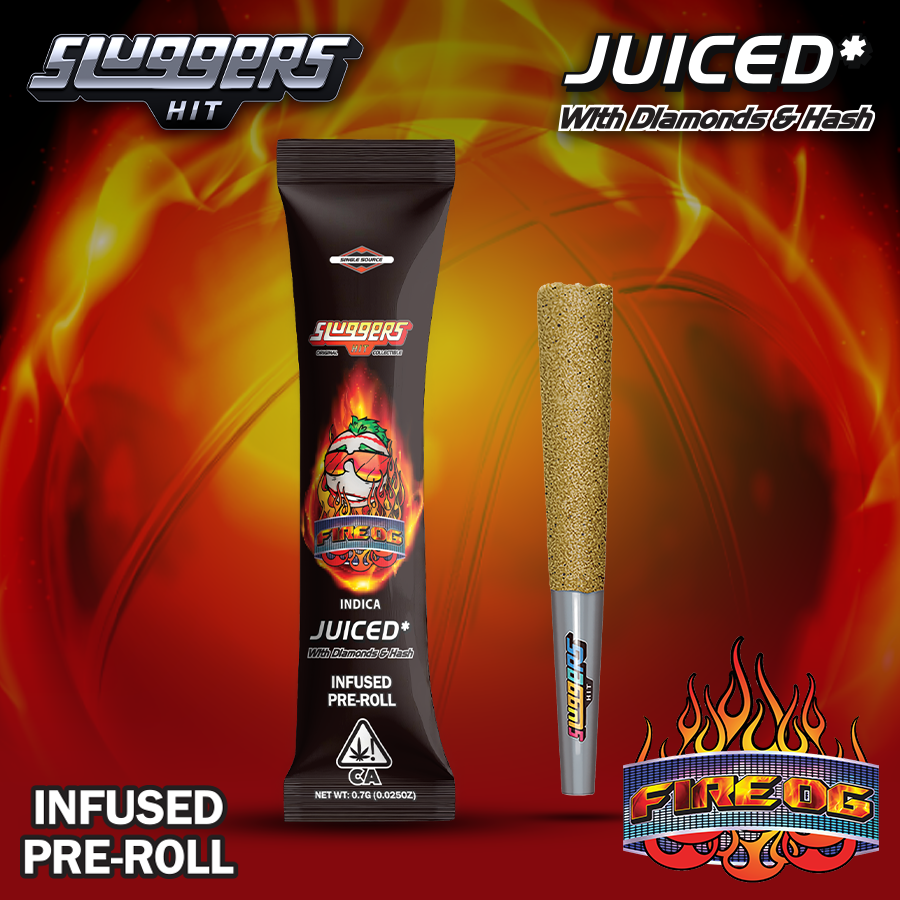 FIRE OG DIAMOND & HASH INFUSED PREROLL - SINGLE