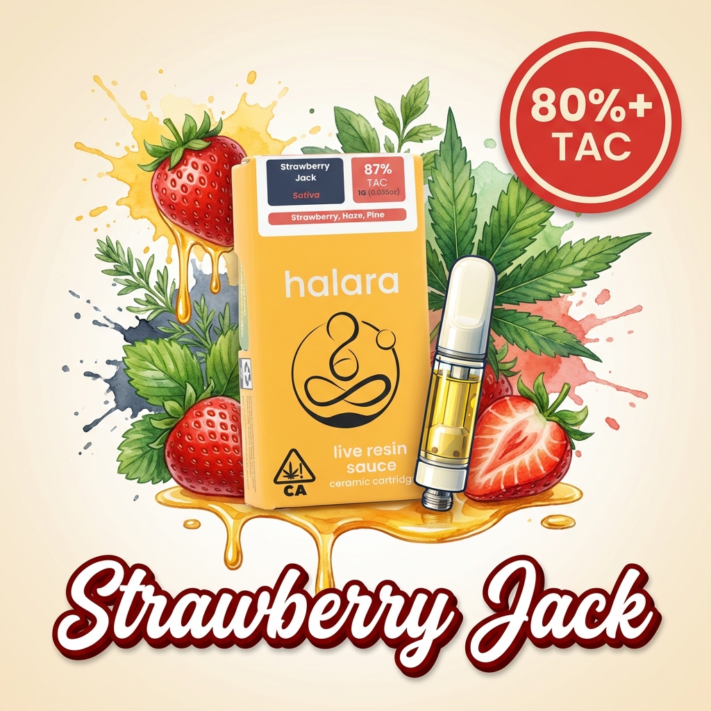 Halara: STRAWBERRY JACK LIVE RESIN SAUCE CARTRIDGE - GRAM