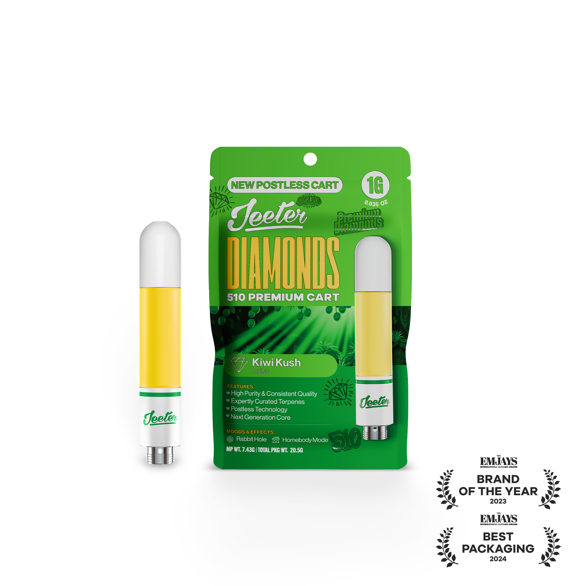 KIWI KUSH LIQUID DIAMOND CARTRIDGE - GRAM