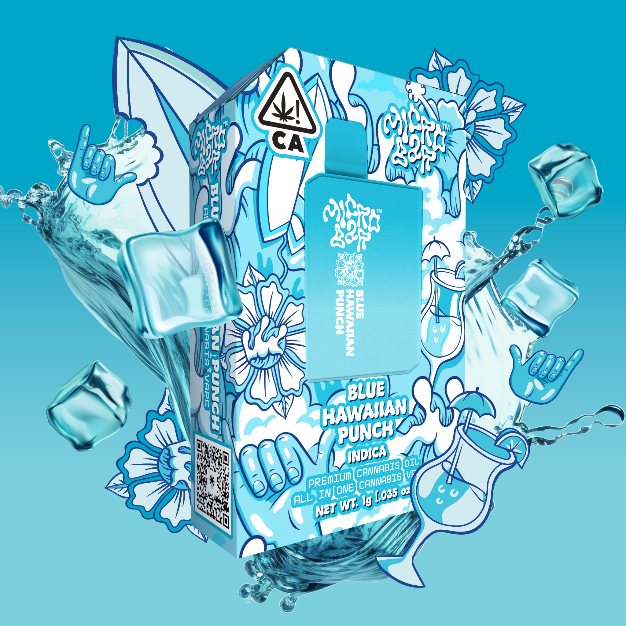 MICRO BAR - BLUE HAWAIIAN PUNCH ALL-IN-ONE - GRAM