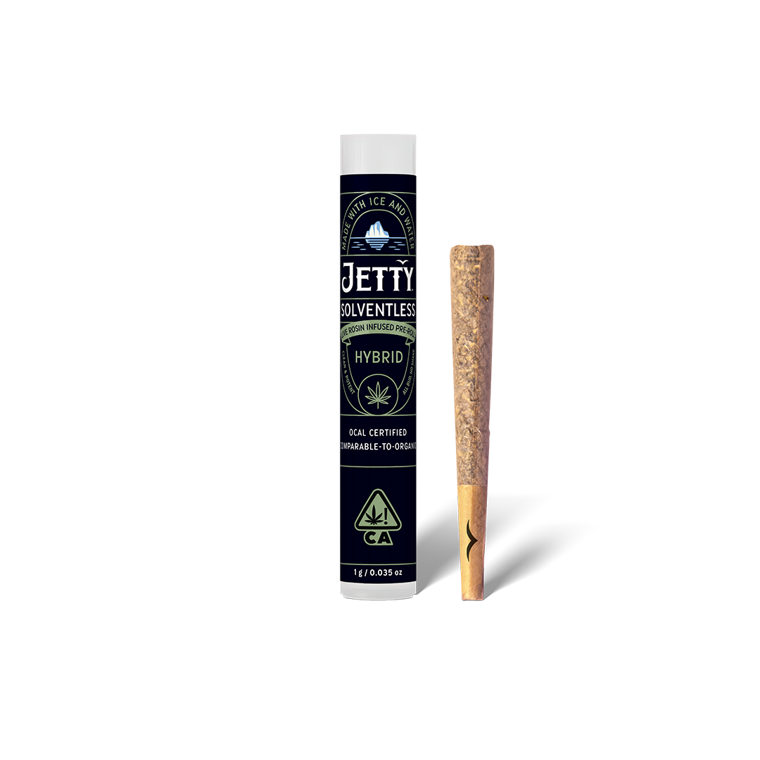 Jetty Extracts — GRAPE GAS X SOUR DIESEL LIVE ROSIN INFUSED PREROLL - SINGLE