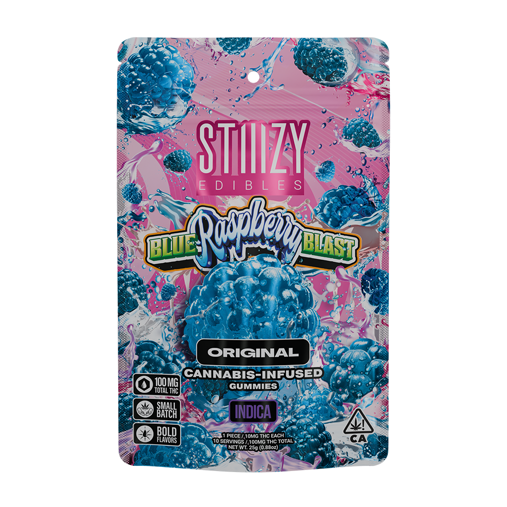 Stiiizy — BLUE RASPBERRY BLAST LIVE RESIN INFUSED GUMMIES - 10 PACK