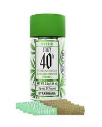 STRAWNANA HYBRID 5PK INFUSED 40'S 2.5 G