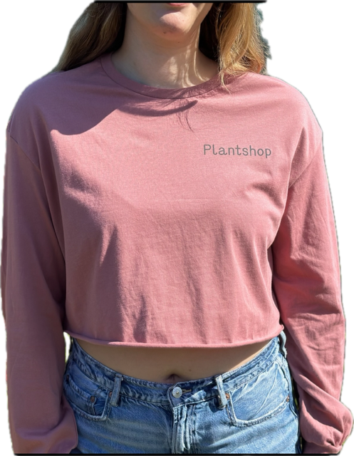 MAUVE LONG SLEEVED CROP TOP