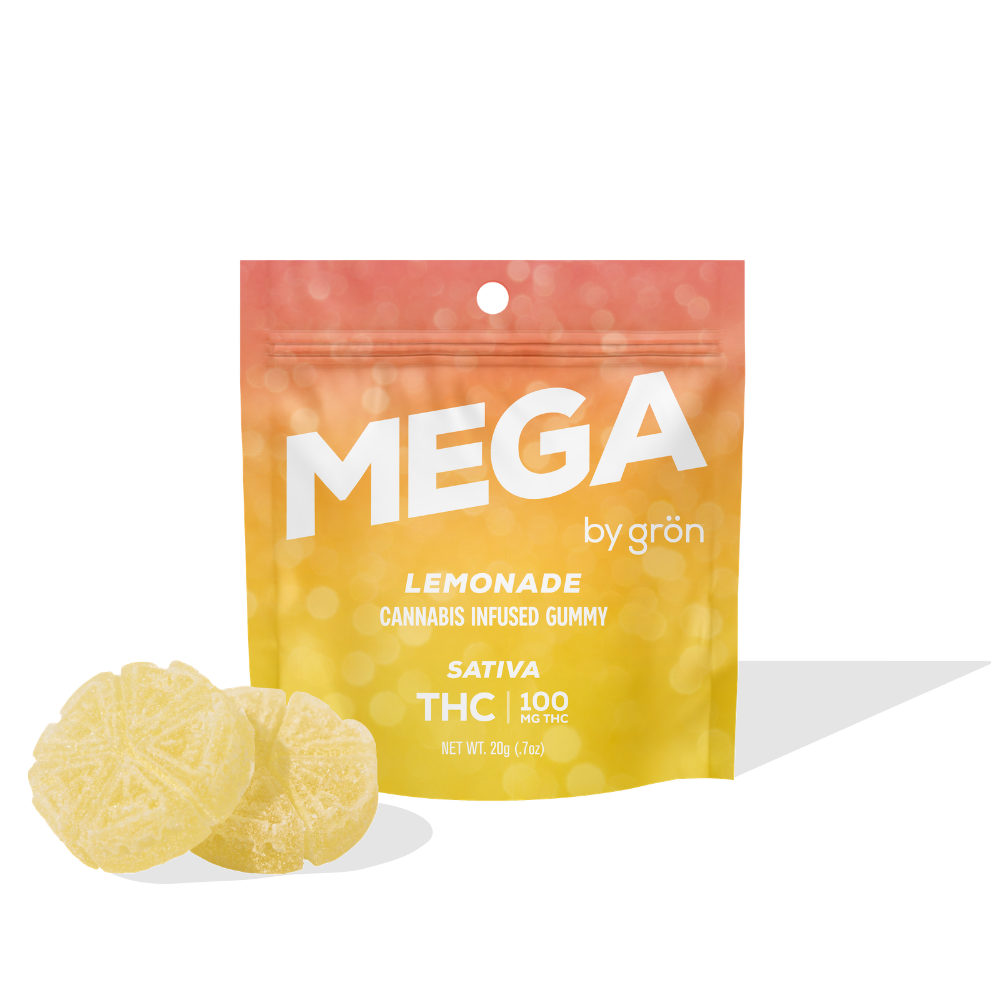 Gron MEGA Lemonade Gummies 100mg 10pc – Premium Cannabis Products Near Me