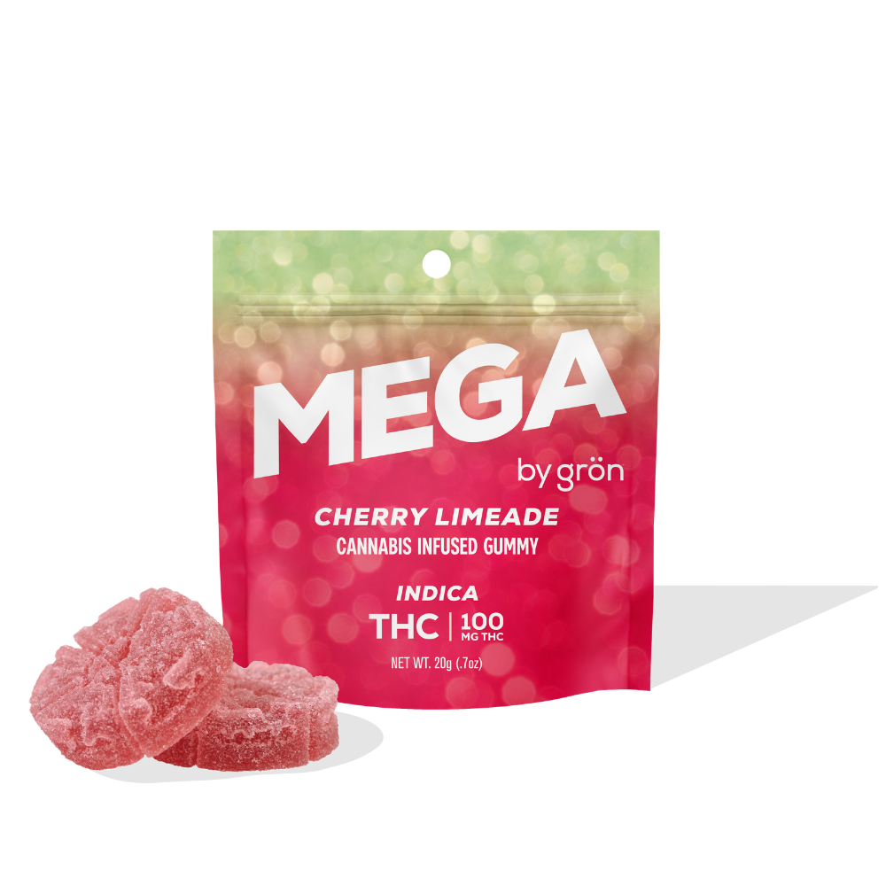 Gron MEGA Cherry Limeade Gummies 100mg 10pc – Premium Cannabis Products ...