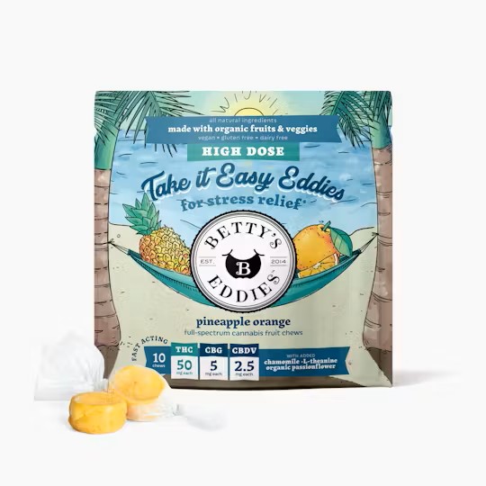 PINEAPPLE ORANGE TAKE IT EASY EDDIES | 50MG FULL-SPECTRUM FAST ACTING FRUIT CHEWS
