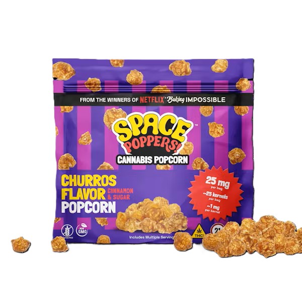 CHURROS | 25MG CARAMEL POPCORN 1:1 THC.CBD