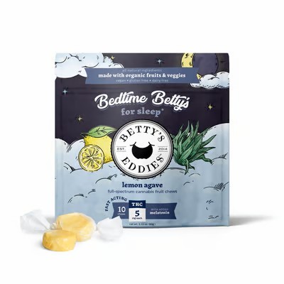 BEDTIME LEMON AGAVE | 50MG FULL SPECTRUM FAST ACTING FRUIT CHEWS [ADDED MELATONIN]