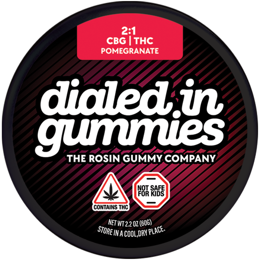 POMEGRANATE (RELAX) | 100MG LIVE ROSIN GUMMIES 2:1 CBG/THC