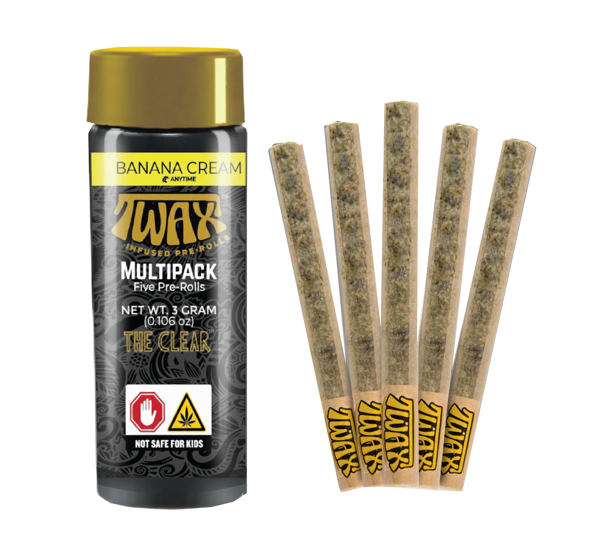 Banana Cream TWAX 5 Pack Infused Prerolls 3G