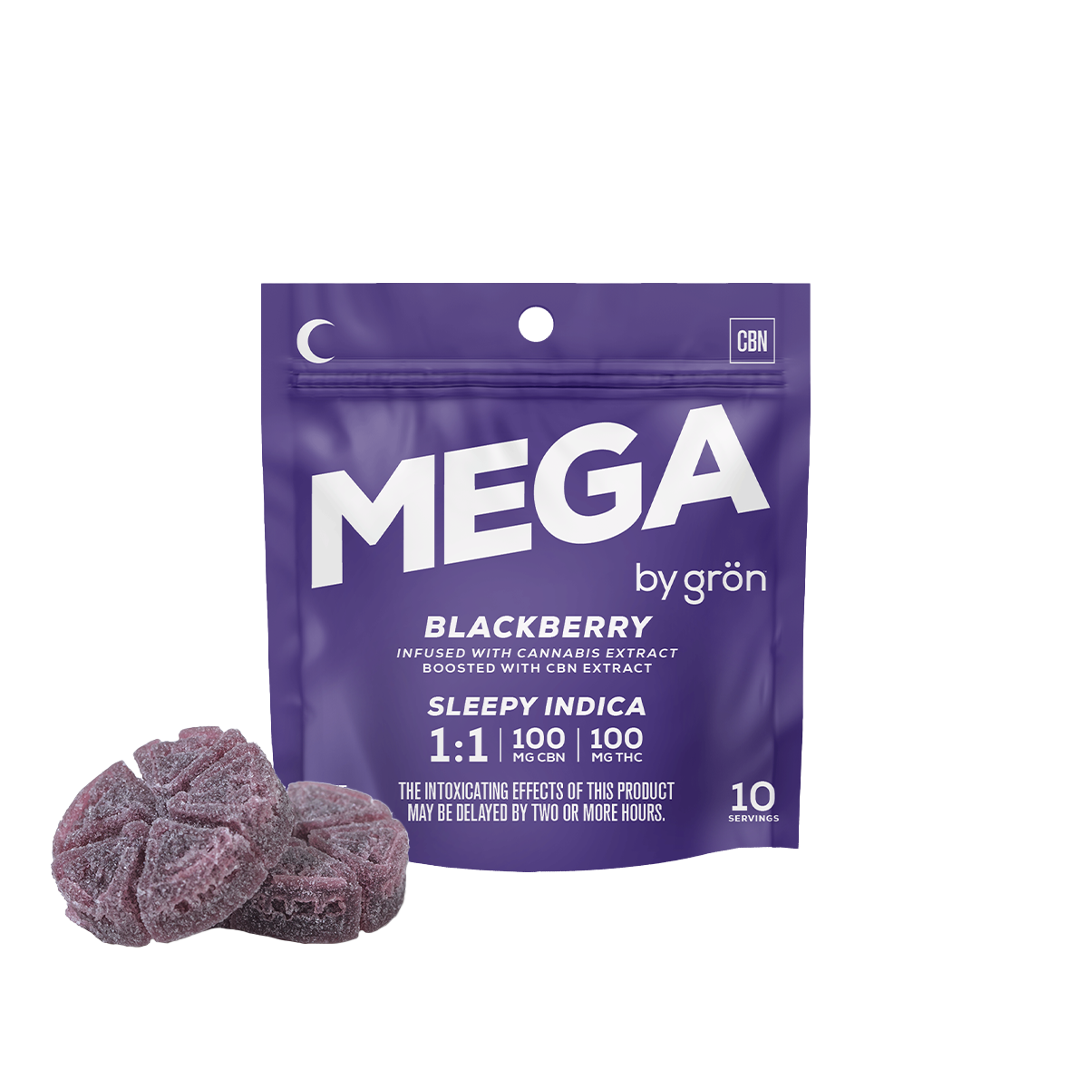 Blackberry MEGA 1:1 CBN:THC 100MG
