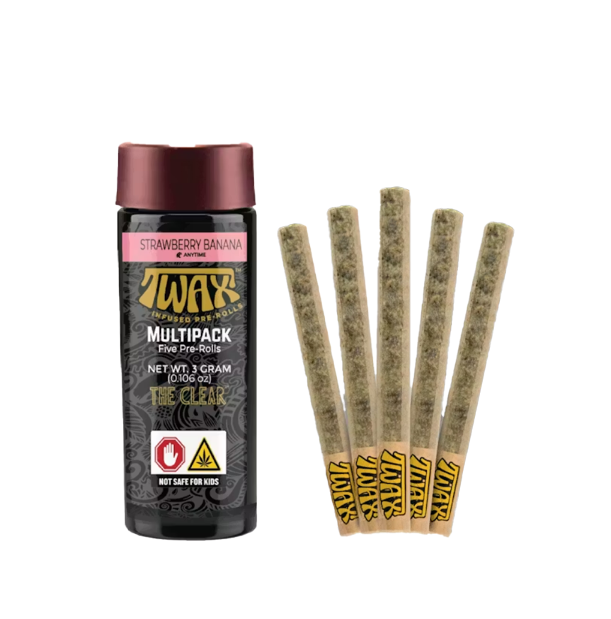 Strawberry Banana TWAX 5 Pack Infused Prerolls 3G