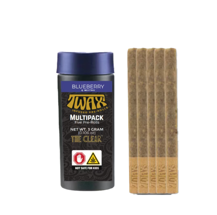 Blueberry TWAX 5 Pack Infused Prerolls 3G