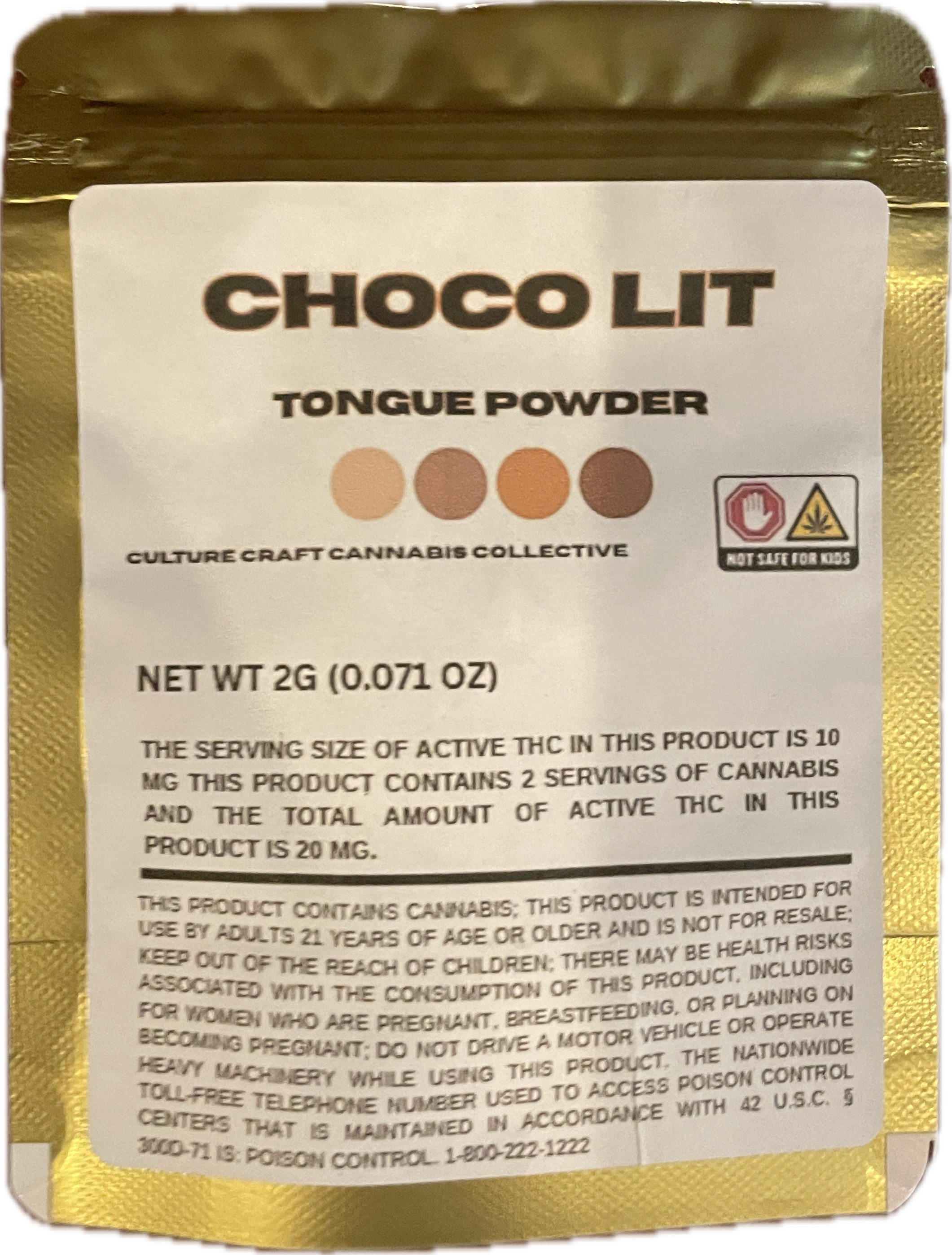 ChocoLIT Tongue Powder 2 Pack 20MG