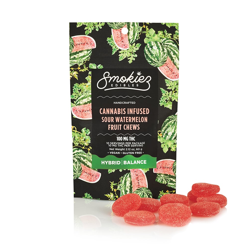 SOUR WATERMELON FRUIT CHEWS [10 CT]