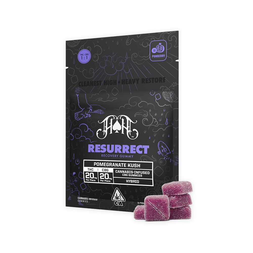 POMEGRANATE KUSH RESURRECT CBG RECOVERY GUMMIES [5 CT]