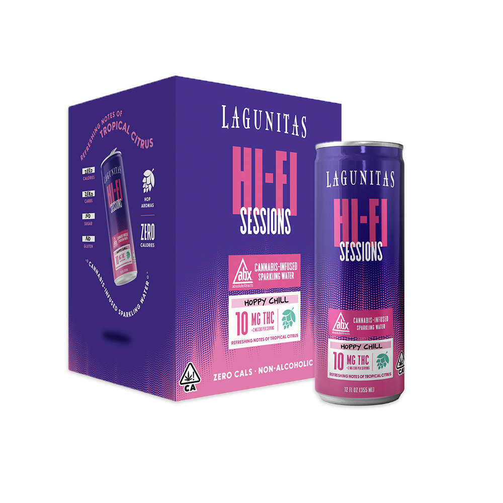 HI-FI SESSIONS HOPPY CHILL THC SPARKLING DRINK (4-PACK)