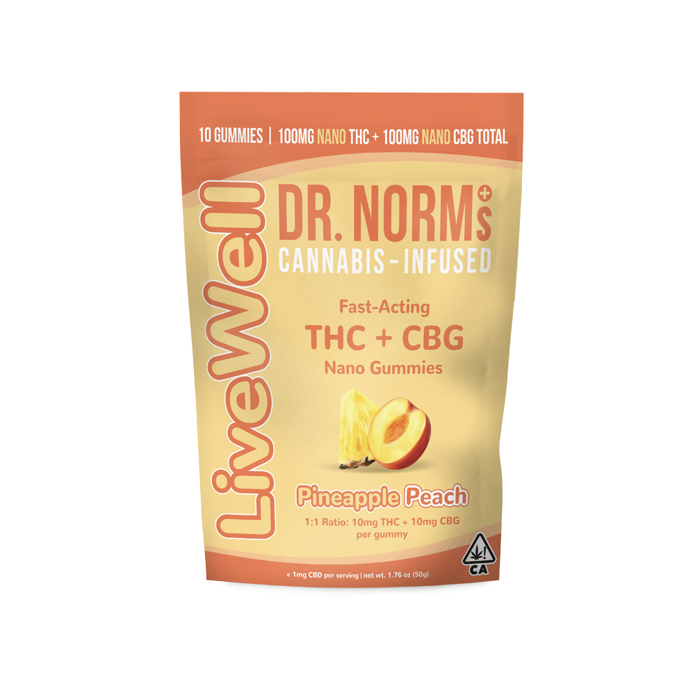 PINEAPPLE PEACH (1:1) CBG NANO GUMMIES [10 CT]