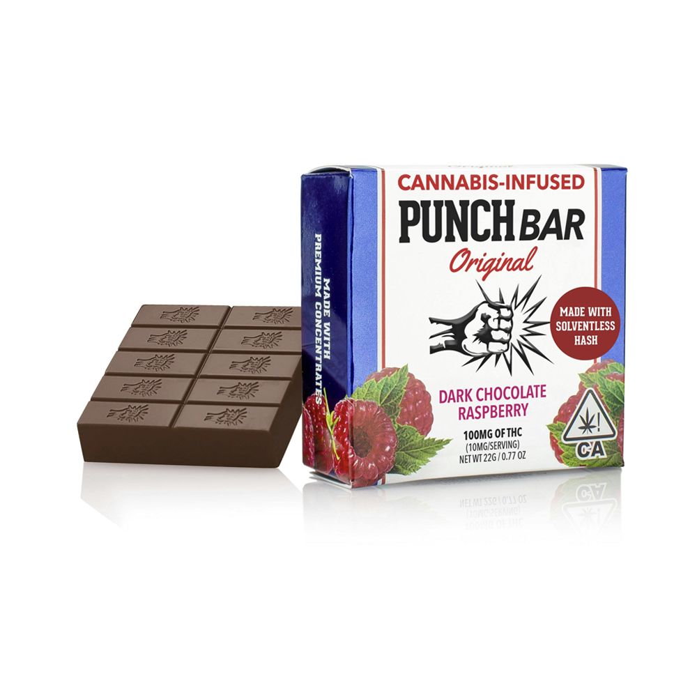 RASPBERRY DARK CHOCOLATE SOLVENTLESS PUNCH BAR