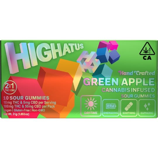 GREEN APPLE 2:1 SOUR GUMMIES [10 CT]